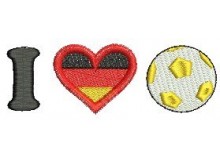 Stickmuster - I love Soccer Fußball